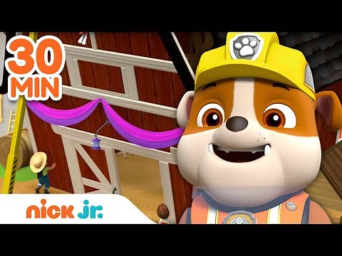 Rubble's BEST Construction Moments 🐶 PAW Patrol! | 30 Minute Compilation | Nick Jr.