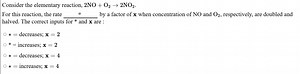Consider the elementary reaction, 2 \mathrm { NO }   \mathrm { ... | Filo