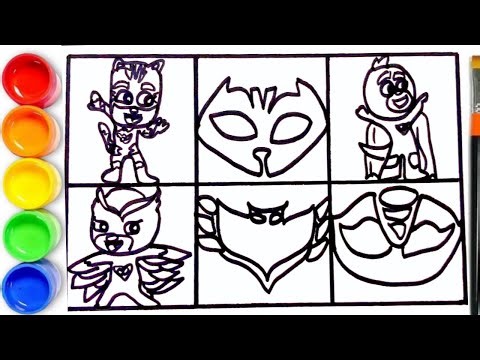 Pj Masks Drawing and Coloring For Kids | Catboy, Gekko, Owlette | PJ Masks