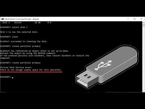 How to Fix Virtual Disk Service Error in CMD (There is not enough usable space for this operation)