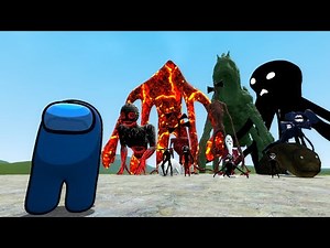 AMONG US VS TREVOR HENDERSON CREATURES!! Garry's Mod Sandbox