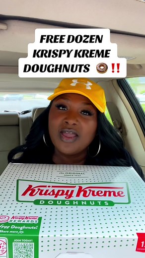 A DOZEN FREE DOUGHNUTS FROM KRISPY KREME 🍩‼️#krispykreme #krispykremedonuts #foodtiktok #foodietiktok #donuts #doughnut #dozendonuts #glazeddonut #sweettooth #krispykremedoughnuts #foodie