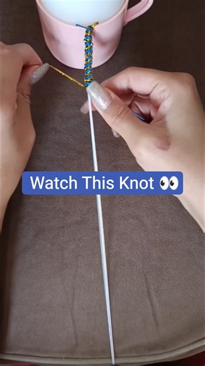 Easy Macrame Bracelet ✨ Simple Knot Tutorial | #Shorts