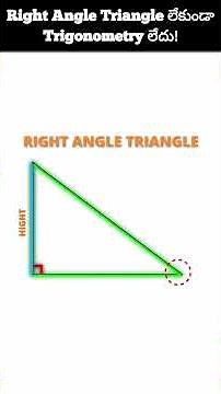 What Is a Right Angle Triangle?| YTshorts #rightangle #maths #geometry #telugushorts