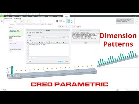 Creo Parametric - Dimension Patterns [Tutorial Video]