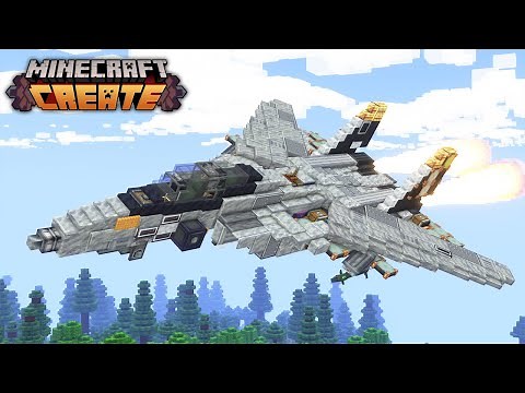 I Built A Working Fighter Jet Plane Using Create Mod