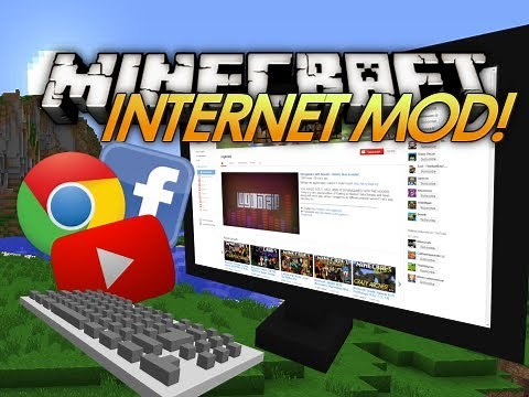 Minecraft Mods | INTERNET IN MINECRAFT | YouTube In Minecraft | Web Display Mod (Mod Showcase)