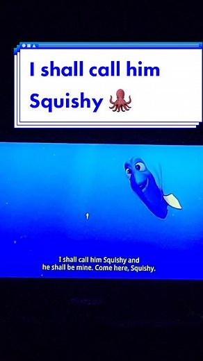 I shall call him Squishy 🐙 #foryoupage #verifydisneykitten #FindingNemo #Merlin #Dory #IShallCallHimSquishyAndHeShallBeMine #Nemo #BrucetheShark #CrushtheTurtle #SquirttheTurtle #DisneyPixar #DisneyPlus #abczyx #xyzbca
