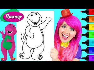 How To Color Barney | Markers
