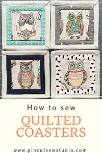 Quilted Fabric Coasters Sewing Tutorial for Beginners — Pin Cut Sew Studio