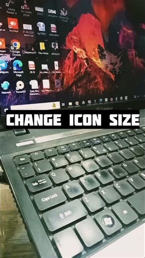 Change icon size#windows #asmr #trending #shorts #shortcutkeys