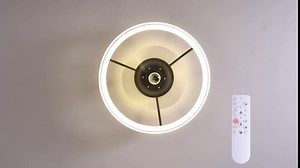 KINGTORO Black Flush Mount Ceiling Fans with Lights and Remote Control,20" Low Profile Ceiling Fan with Light,3000-6000K Dimmable Reversible 6-Speed LED Ceiling Fan for Bedroom - Amazon.com