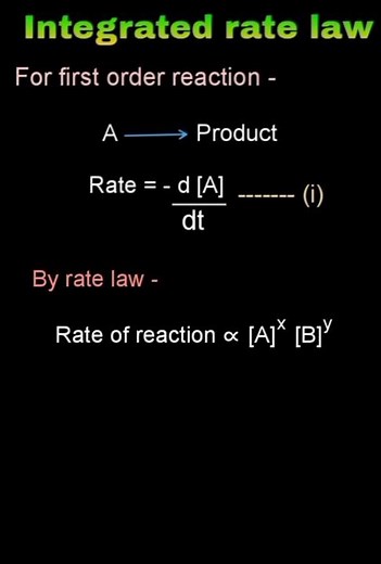 #1 Integrated rate law for first order reaction #chemicalkinetics #ratelaw #firstorderreaction