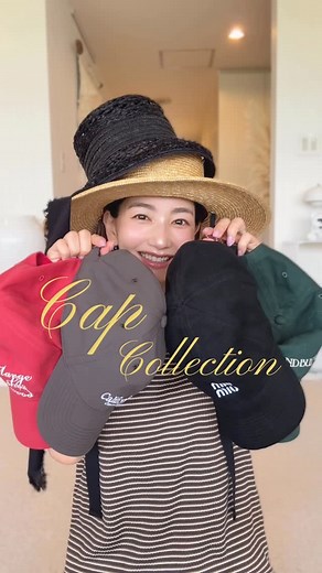 辻元 舞 on Instagram: ". この夏活躍した帽子たち🧢 🤎 @california_general_store ❤️ @margesherwood_official 🖤 @miumiu 💚 @1ldk_shop 🖤 @lamaisondelyllis #キャップ#ハット"