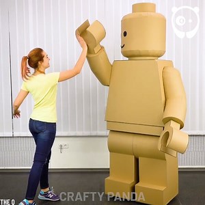 2.3M views · 15K reactions | Making a giant lego man costume from cardboard Partner: The Q: youtube.com/channel/UCZdGJgHbmqQcVZaJCkqDRwg/featured The Q | Crafty Panda | Facebook