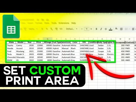 How To Set Custom Print Area in Google Sheets in 2025