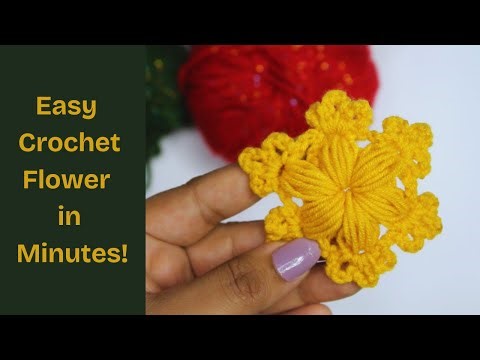 Easy Crochet Flower Tutorial | Simple & Beautiful Flower Pattern