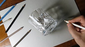 36K views · 1K reactions | Drawing of a crystal glass - How to draw 3D Art Get my exclusive drawing tutorials on: https://www.patreon.com/marcellobarenghi | Marcello Barenghi - Illustrator | Facebook