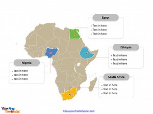 Map of Africa free templates - Free PowerPoint Template