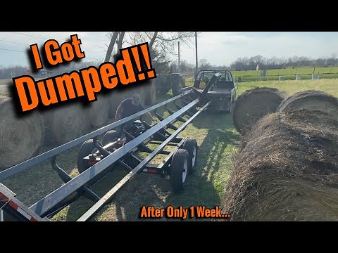 Self Dumping Round Bale Trailer