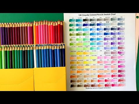 120 Crayola Colored Pencils Color Swatches!
