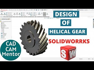 design of helical gear in solidworks with help of toolbox | SOLIDWORKS tutorial for beginner