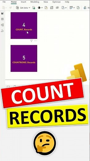 Power BI - How to Count Number of Rows in Table Visual | #Shorts