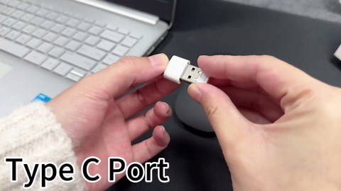 Uiosmuph LED Wireless Mouse, G12 Slim Rechargeable Silent Mouse, 2.4G Portable USB Optical Computer Mice with USB Receiver and Type C Adapter (Matte Black)