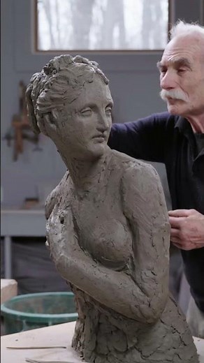 Watch a Master Sculptor Create Beauty From Raw Clay #shorts #sculpture