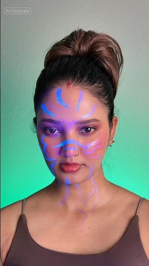 Viral transition idea💗 kpop demon hunters Uv ink makeup 💋 #uvink #kpopdemonhunter #viral