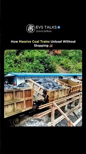 This is How a Massive Coal Train Unloads Without Stopping 🚂🤯 | Engineering Genius in Action!
