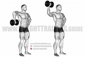 Dumbbell Cuban rotation exercise guide and video | Weight Training Guide