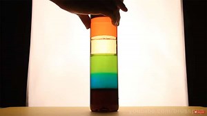 Liquid Density Experiment: How to stack a liquid layer rainbow