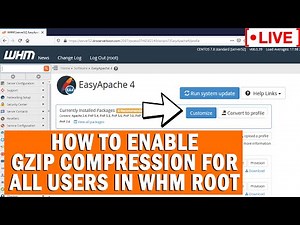 [🔴LIVE] How to enable G-Zip compression for all users from WHM root?
