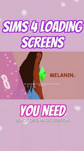 12+ SIMS 4 FREE LOADING SCREEN DOWNLOADS 🎧Black Girl Magic #shorts