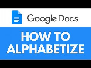 How To Alphabetize in Google Docs | Sort Items in Alphabetical Order | Google Docs Tutorial