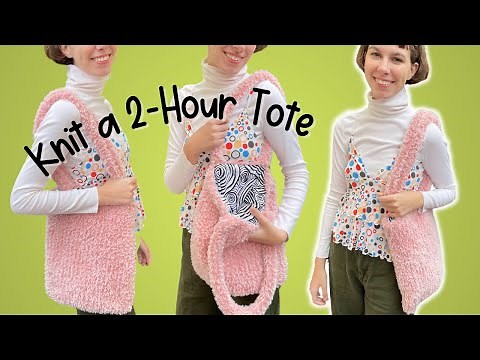How to KNIT a BAG in 2 HOURS | Easy Knitting Project!