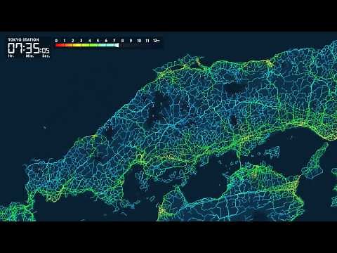 東京駅から日本全国への「到達所要時間マップ」 - Yahoo! JAPANビッグデータレポート
