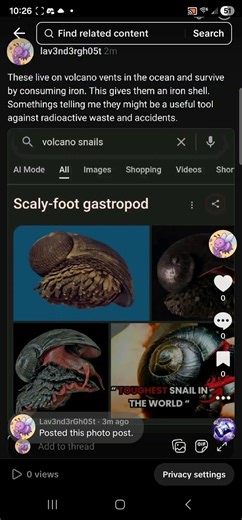 Iron Consuming Volcano Snails