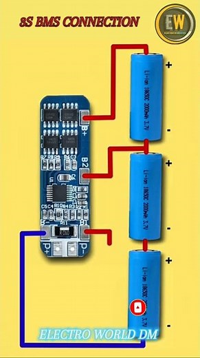 🔋 3S BMS Connection Diagram with 18650 Batteries | Battery Pack Setup Tutorial