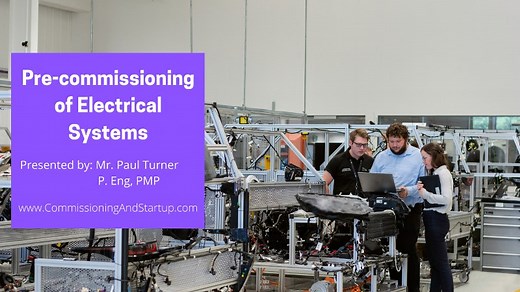 Pre-commissioning of Electrical Systems - Outcome Assurance Academy