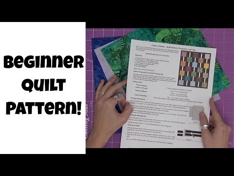 Easy Chain of Beads Beginner Quilt Pattern - Quilting Tutorial with Leah Day