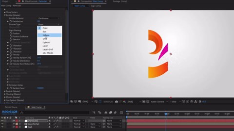 After Effects tutorial: Particles logo & text animation using Trapcode Particular - 22