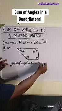 Sum of Angles in a Quadrilateral #maths #agbanimathsacademy #angle