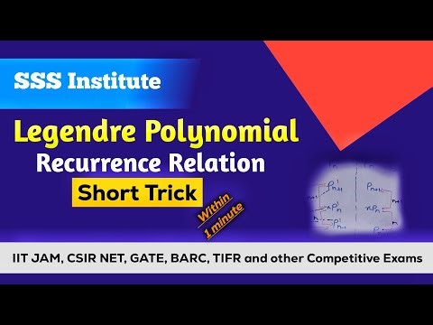Short Trick to Remember Recurrence Relation of Legendre Polynomial | Special Function | CSIR NET