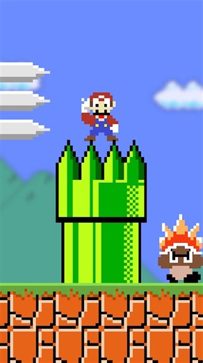 Mario can ONLY touch spikes!