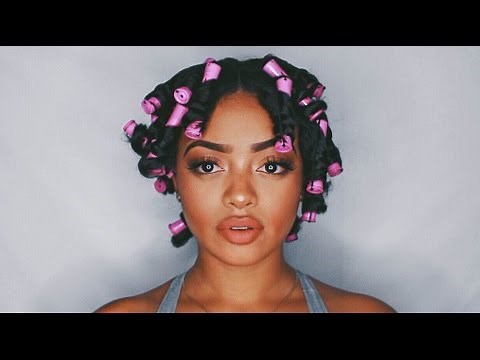 Perm Rod tutorial on Short Dry Natural Hair