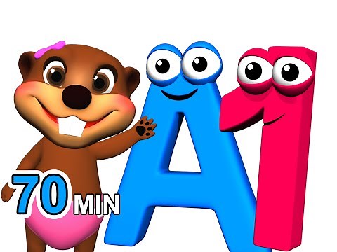 ABCs 123s + More | Alphabet Numbers Nursery Rhymes | Kids Learn 3D Cartoons by Busy & Baby Beavers