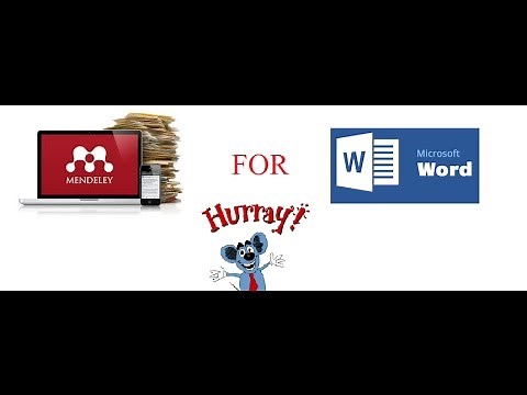 Tutorial 3: Use of Mendeley Desktop for citation in Microsoft Word