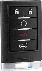 KeylessOption Keyless Entry Remote Smart Key Fob for 2010-2015 Cadillac SRX (DIY Step-by-Step Programming Instructions FCC ID: NBG009768T)